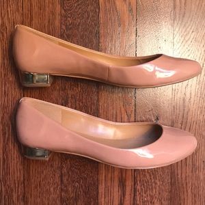 JCrew Factory Women Tan Patent Leather Flats 7.5